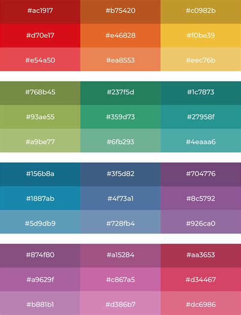 color palette hex codes